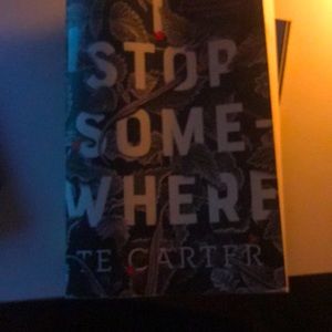 I’m selling this book called  I stop somewhere.                In good condition